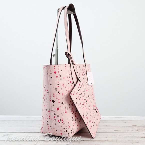 NWT Kate Spade Twinkle Printed Small Reversible Tote Shoulder Bag in Pink Multi - Picture 5 of 10